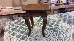 Stools for the kitchen made of wood photo