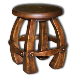 Stools For The Kitchen Made Of Wood Photo