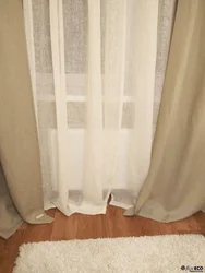 Linen tulle for bedroom photo