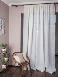 Linen tulle for bedroom photo