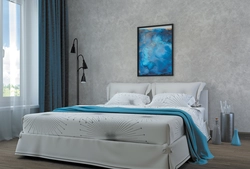 Venetian plaster in the bedroom photo