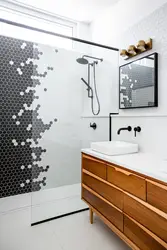 Black mosaic bathroom design