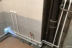 Open pipes in the bathroom design