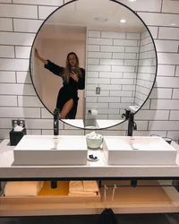 Photo Through The Bathroom Mirror