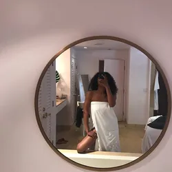 Photo through the bathroom mirror