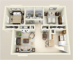 Apartment with two bathrooms photo