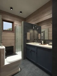 Bathroom imitation timber design