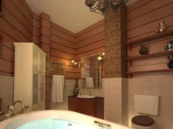 Bathroom imitation timber design