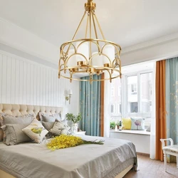 Chandeliers In A Classic Bedroom Interior