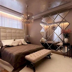 Mirror Wall In The Bedroom Interior Photo