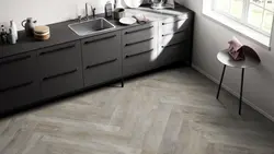 PVC tiles in the kitchen interior
