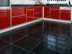 Glossy tiles in the kitchen photo