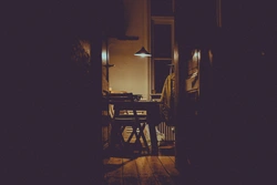 Photo Of The Kitchen At Night