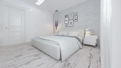 Bedroom design with white laminate