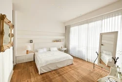 Дизайн спальни с белым ламинатом
