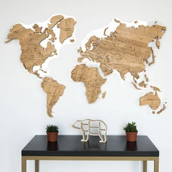 Mətbəx interyerində dünya xəritəsi