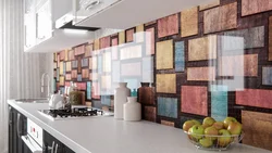 Plastic tiles for kitchen walls photo