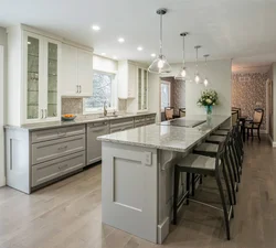 Taupe color in the kitchen interior photo