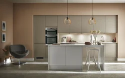 Taupe color in the kitchen interior photo
