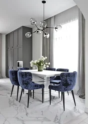 Gray kitchen table design