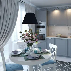 Gray kitchen table design