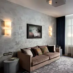 Decorative Plaster In The Interior Of The Kitchen Living Room