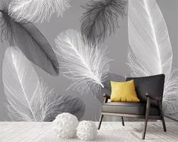 Wallpaper With Feathers For The Bedroom Photo