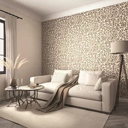 Non-woven wallpaper for the living room photo