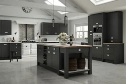 Photo Kitchen Graphite With Wood