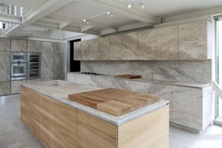 Marble kitchen facades photo