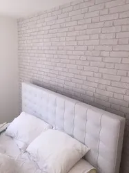 Bedrooms With White Brick Photo