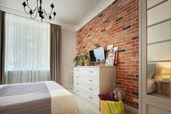 Bedrooms with white brick photo