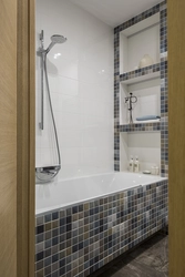 Built-in tiled bathroom photo