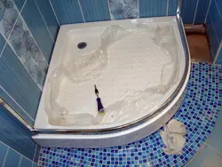 Фота ванныя з керамічнымі паддонамі