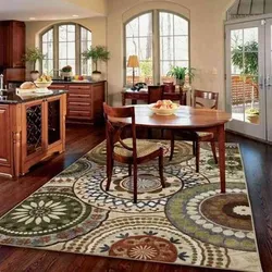 Round carpet in the kitchen photo