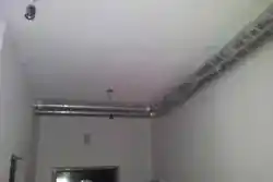 Gas Pipe Under The Ceiling In The Kitchen Photo