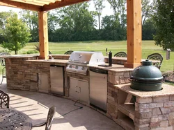 Cottage Kitchen Made Of Brick Photo