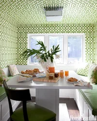 Kitchen Interior Wallpaper And Ceilings