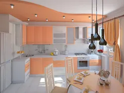 Kitchen interior wallpaper and ceilings