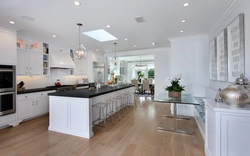 Kitchen interior wallpaper and ceilings