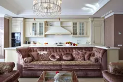 Kitchen Interior With Leather Sofa