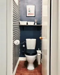 Бюджэтнае аздабленне туалета ў кватэры фота