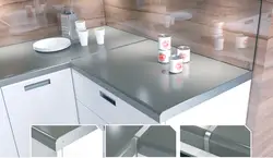 Кухня бело алюминиевый фото