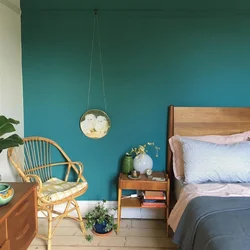 Blue green bedroom photo