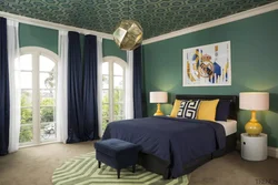 Blue green bedroom photo