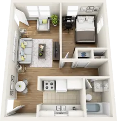 Дизайн квартира с двумя спальнями