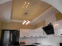 Photo of suspended ceilings in the kitchen 8 m