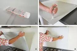 Как крепят фартук на кухне фото