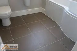 Bathroom floor installation photo