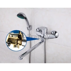 Photo Of A Disassembled Faucet With Bathtub